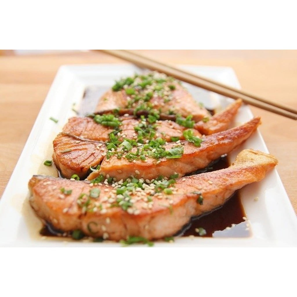 Zalm Op De Huid Bakken