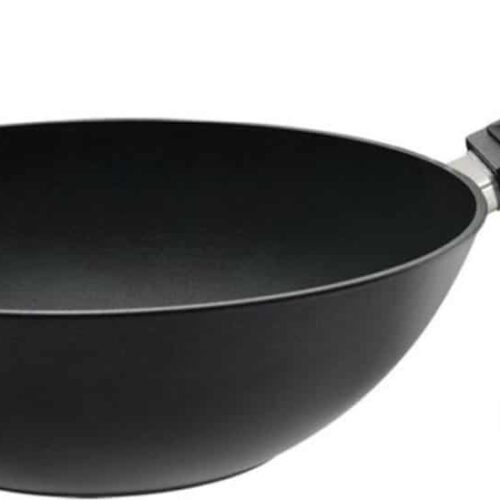 Eurolux Squeezed Wokpan - Zwart - Ø 30 cm - Aluminium - Geschikt voor Alle Warmtebronnen