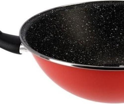 Magefesa Wokpan 47 X 28 X 9 Cm Staal Koraalrood/zwart