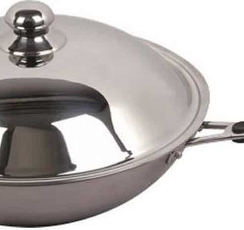 Wokpan 36 cm - Bolle onderkant voor inductie - Combisteel 7020.0140