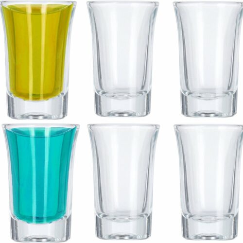 12x shotglazen / borrelglaasjes - 40 ml - glas - rond - shotglas / borrelglas
