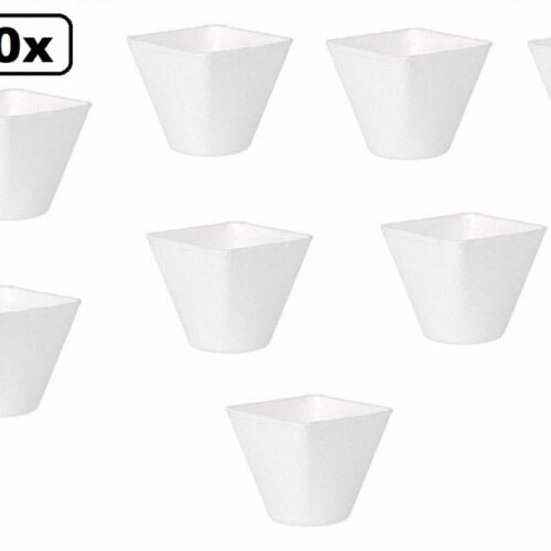 20x BIO Amuse cup 60ml wit - Amuse tapas snack schaal cup bakje feest party festival