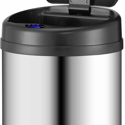 Automatische Prullenbak / Afvalemmer / Sensorprullenbak - 30 Liter - Zilver - Rond