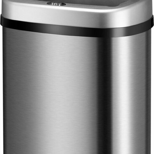 Automatische Prullenbak / Afvalemmer / Sensorprullenbak - 50 Liter - Zilver - Rechthoek