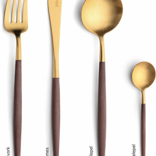 Bestekset 24-delig - Goa - Bruin/Goud // Cutipol
