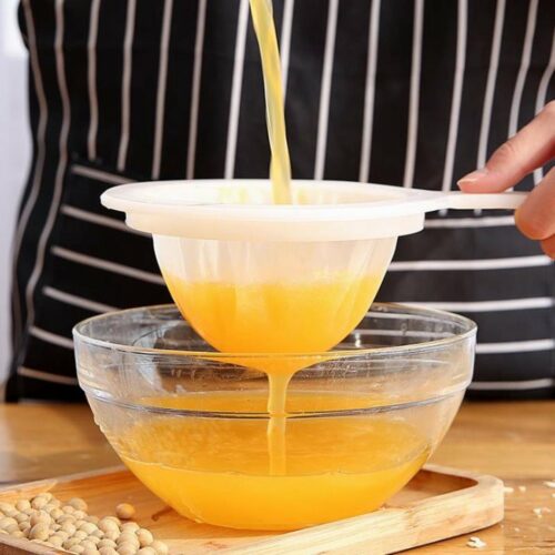 Bwa Commerce Hoogwaardige Ultra Fijne Zeef - Passe Vite Zeef - Nylon Zeef Fijnmazig - Passeerzeef Vaatwasserbestendig - Zeefje Klein - Bolzeef Klein - Cocktailzeef - Keukenzeef - Geschikt voor sojamelk en havermelk etc.