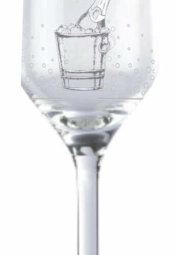 Champagneglas - gegraveerd champagneglas - glas met tekst - make it pop