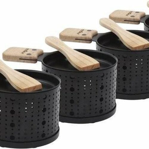 Cookut Lumi Raclettes - Set van 4 Stuks - Zwart