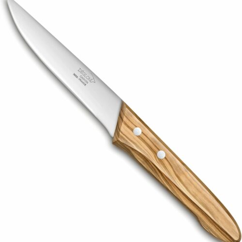 Déglon Canyon Steakmes - Glad Lemmet - Roestvrij Staal - 14 cm Lemmet - Olijfhouten Handvat