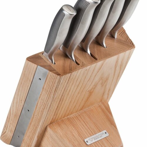 Diamant Sabatier Riyouri Messenblok - 5-delig - Naturel Eiken Hout/RVS