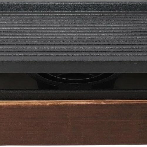 Draagbare Lichtgewicht Rookloze Houtskoolgrill - Tafelbarbecue met Alcoholkachel - Binnengrill 106 X 79 Inch - Verwijderbare Grillplaat - Houten Basis voor Kamperen