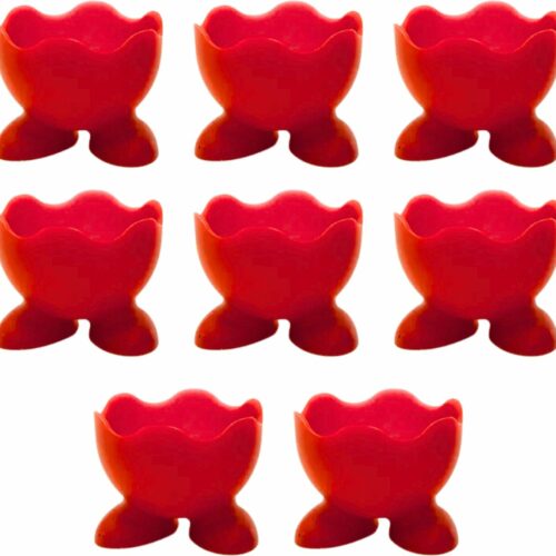 Eierdopjes voetjes - set van 8 - rood - pasen/plastic/kinderen/eidoppen/eierdop/ei/eidopjes/paas decoratie/paasdecoratie/versiering