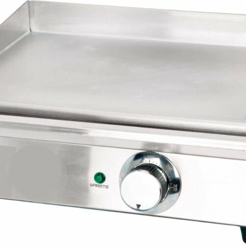 Elektrische Teppanyaki Grillplaat Voor Professionele Keuken Roestvrijstalen Tafelgrill met Thermostaat Antiaanbaklaag 41,2 x 29,7 x 18,5 cm