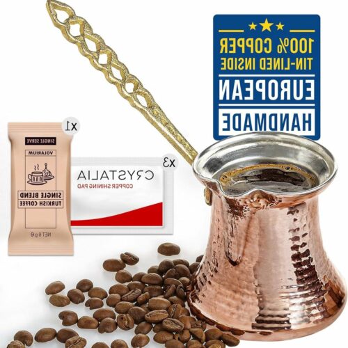 Gehamerde Turkse Koffiepot Arabische Koffie Cezve Koperen Koffiepot - Topkachel Mini Ibrik met Handvat Koffiepot