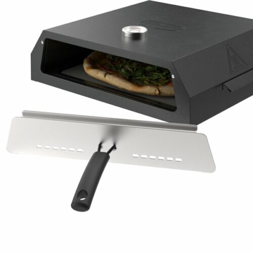Grill Guru Pizza Box - Pizza Oven voor op de barbecue - Zelf pizza maken wordt easy met de Grill Guru pizza box - De pizza box past perfect op de meeste houtskool en gas barbecues - Inclusief thermometer en voorzetstuk met handvat