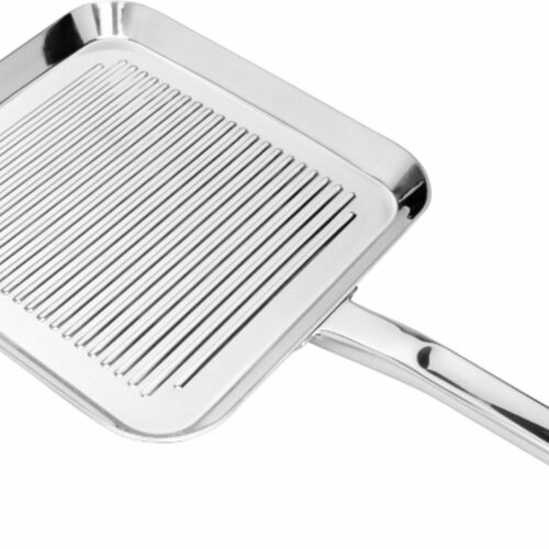 Grillpan, 5-ply, RVS, 28 x 28 cm - Cookai
