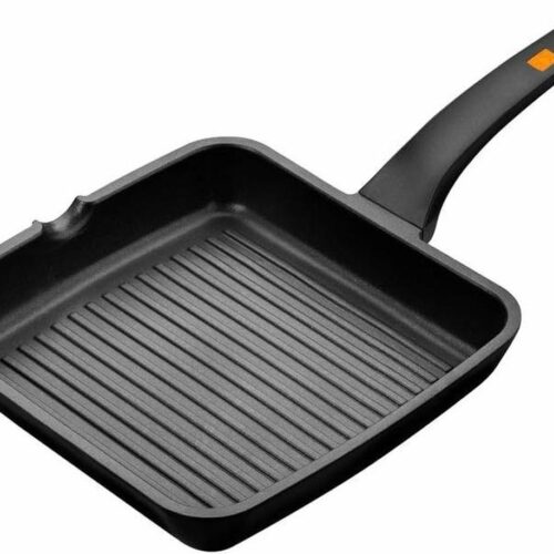 Grillpan gegoten aluminium met antiaanbaklaag Teflon Platinum Plus zwart 28 cm - Efficiënt koken