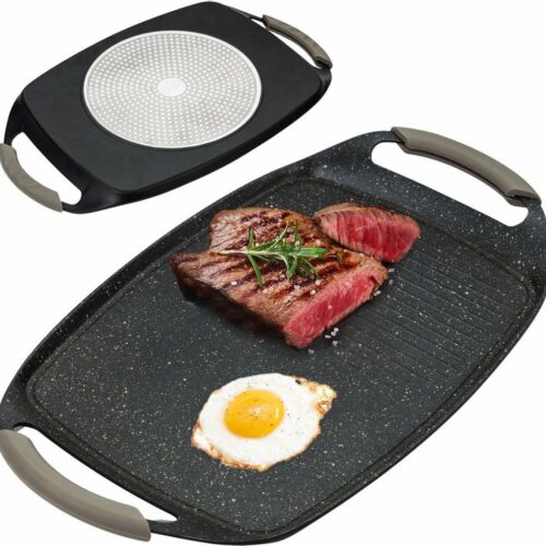 Grillplaat Graniet FUNTZIO 48x29 cm - Bakplaat - Ovenplaat - Grillpan - Grill - Pan - Steakpan