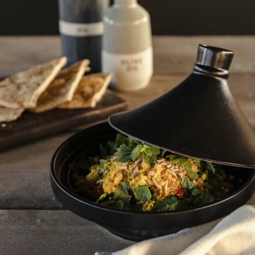 Gusta - Tajine - Zwart - ⌀22x15,8cm