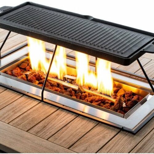 Happy Cocooning Grillplaat Inbouwbrander rechthoek 72 x 34 x 25 cm