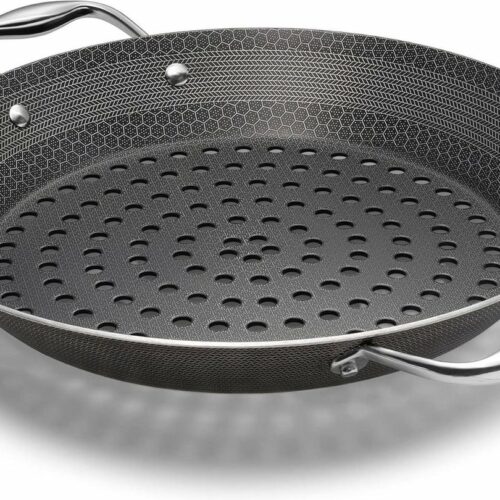 Hybride anti-aanbak BBQ-grillpan - vaatwasser- en ovenvriendelijk - compatibel met alle kookplaten