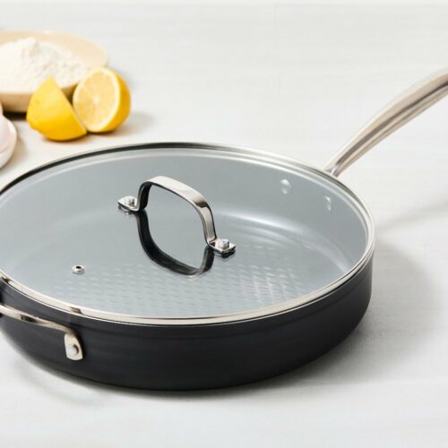 ISENVI Victoria Forged keramische hapjespan 30 CM - RVS greep - Antraciet - Keramisch - 100% PFAS, PTFE en PFOA vrij - 100% duurzaam - Unieke Antiaanbaklaag - Non-stick bodem - Geschikt voor alle warmtebronnen inclusief inductie