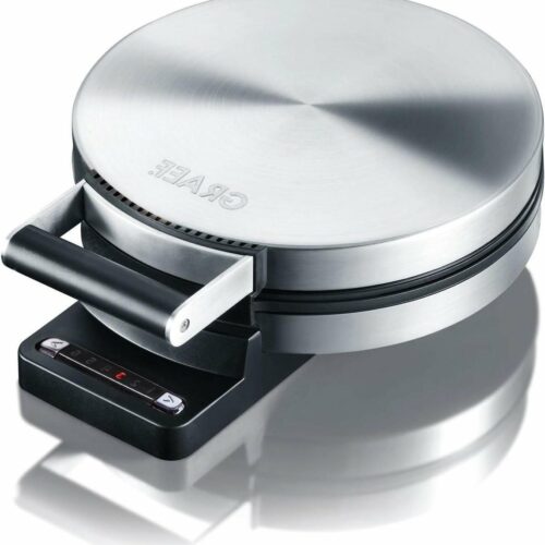 Inklapbaar Roestvrij Stalen Graef HE80 Wafelijzer met Anti-aanbaklaag taco press