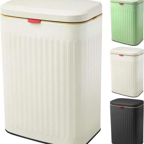 Keuken afvalemmer met deksel, 8 l roestvrij staal, hangende vuilnisemmer om op te hangen aan laden en kastdeuren, wandmontage, compostemmer, biologische afvalemmer voor badkamer, kantoor, slaapkamer