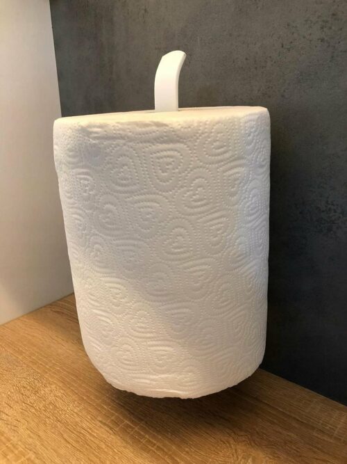 Keukenrolhouder - praktische rolhouder zonder boren - zelfklevend - wit - 28 cm - compatibel met rol papieren handdoek - papieren handdoekhouder - keukenorganizer keukenrolhouder hangende