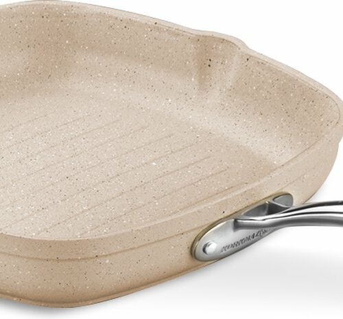 Korkmaz-A1268 Granita-Vierkante Grillpan-Rvs Steel-Taupe-28X28cm3.0 L