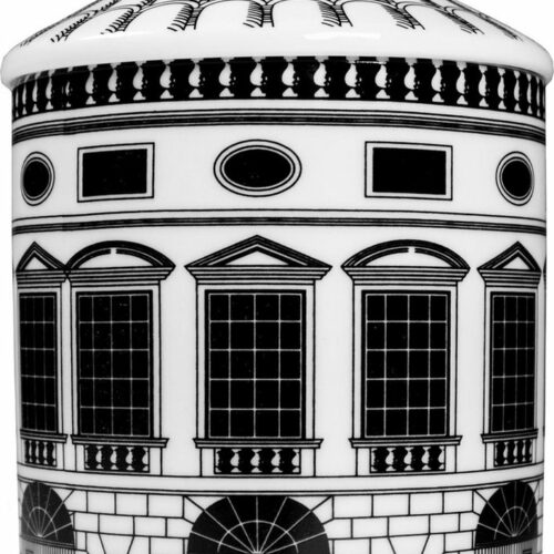 Krumble Porseleinen suikerpot huis / Suiker / Suikerpot / Suikerpotje / Suikerpotje met deksel - Wit en zwart