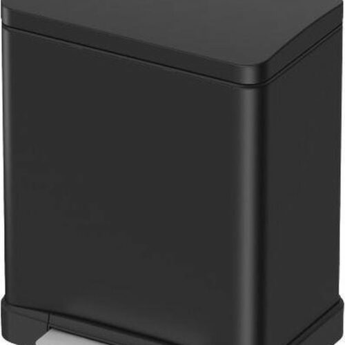 Lycia Afvalemmer pedaal vierkant 12L - Zwart