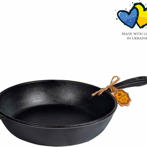 MAYSTERNYA Gietijzeren Sauteerpan - ⌀ 26 x 6 cm - Geschikt Voor Inductie - Koekenpan - Hapjespan - Pannenset - Gietijzer - Barbecue Pan - Cadeau - Cadeaupakket Geschenk - PFAS vrij - Mat Zwart