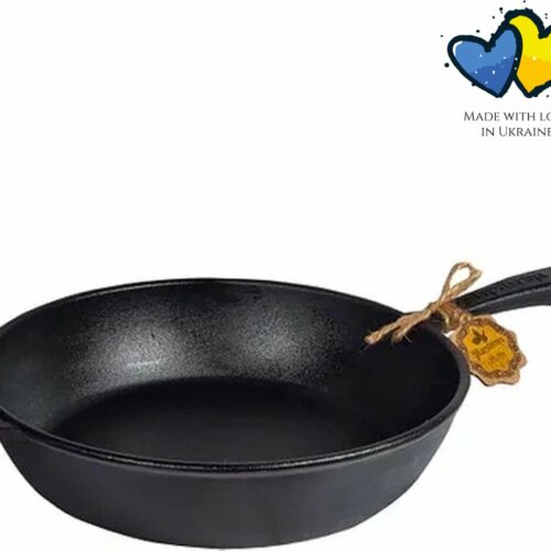 MAYSTERNYA Gietijzeren Sauteerpan - ⌀ 28 x 6 cm - Geschikt Voor Inductie - Koekenpan - Hapjespan - Pannenset - Gietijzer - Barbecue Pan - Cadeau - Cadeaupakket Geschenk - PFAS vrij - Mat Zwart