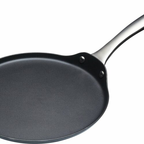 MasterClass Pannenkoekenpan - ⌀ 24 cm - standaard anti-aanbaklaag - zwart