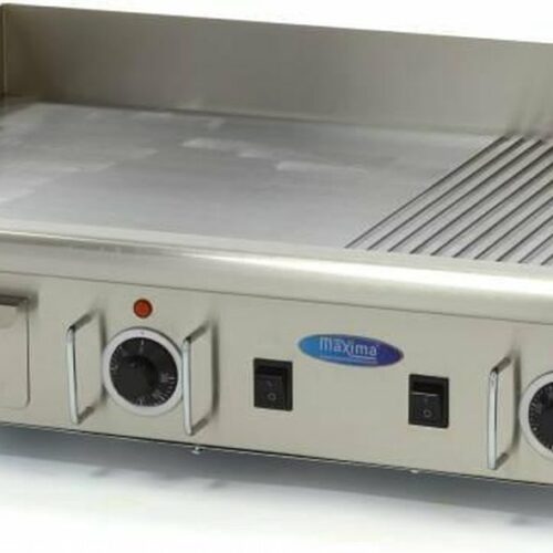 Maxima Grillplaat Half Gegroefd 73 cm incl. Opvangbak 400V