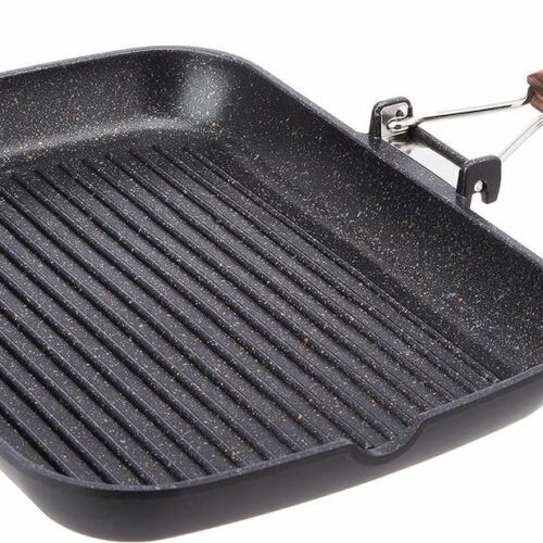 Milieuvriendelijke Titanium Grillpan voor Inductie - 34 x 24 cm met Antiaanbaklaag