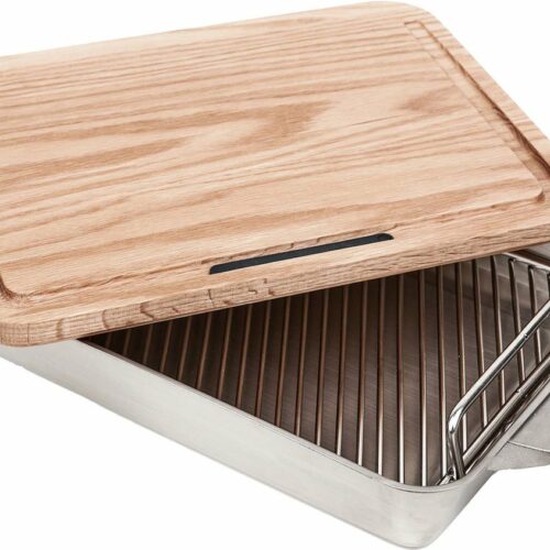 Ooni - Braadslede met Grilrooster en Eikenhouten Snijplank - Medium