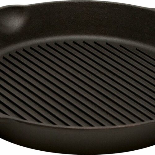 Petromax gp35h-t, skillet, 35 cm, grillpan met handgrepen, gietijzer, zwart