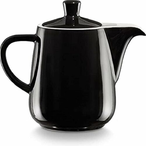 Porseleinen koffiepot 06 l zwart - koffie serveren