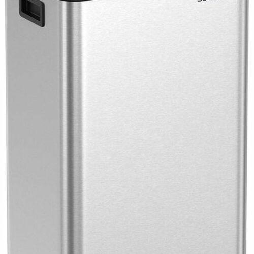 Prullenbak met Sensor 68L - Vuilnisbak met bewegingssensor - Afvalemmer softclose - automatisch - softclose deksel - vastzetfunctie - staal - inclusief 15 vuilniszakken - Grijs