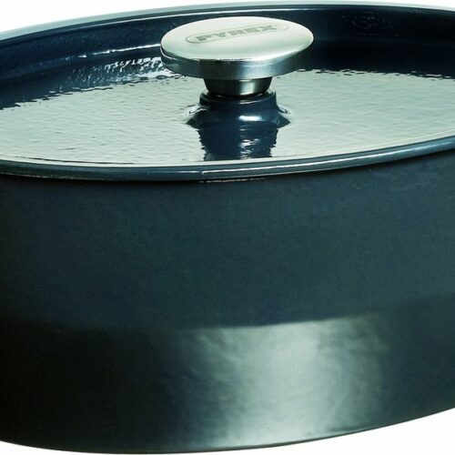 Pyrex Slowcook Braadpan Ovaal - Gietijzer - 5,8 liter - Grijs