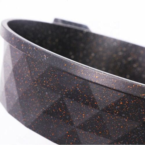 Repus - Soeppan - Met glazen Deksel - Marmer Keramisch - Aluminium - Anti-aanbaklaag - 28CM