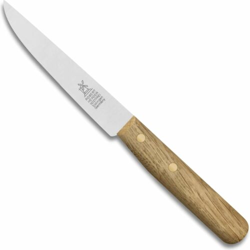 Robert Herder Steakmes - Buckels - RVS - Fijne Kartel - Lemmet 11 cm - Heft Eikenhout