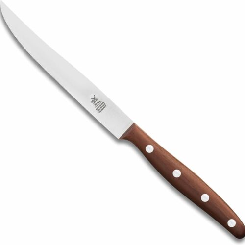 Robert Herder Windmühle Steakmes - RVS - Fijne Kartel - Lemmet 12.5 cm - Heft Pruimenhout