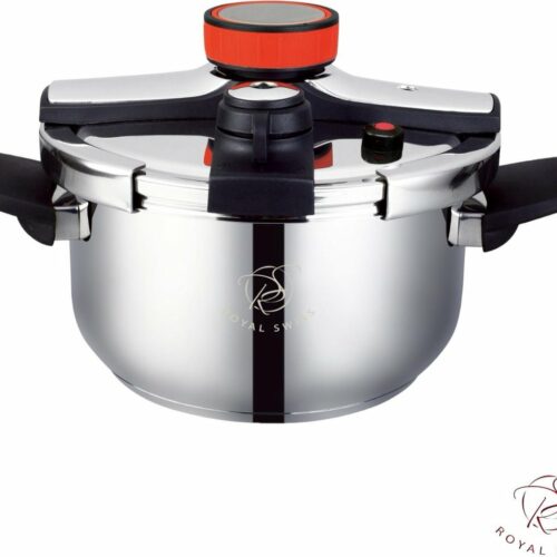 Royal Swiss Snelkookpan - 8 Liter - ⌀ 26cm - RVS - Inductie - Automatische sluiting