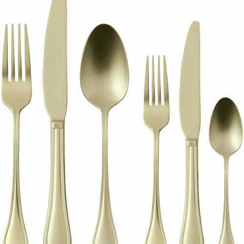 Sambonet - 36 Delig bestekset - S.H. Royal Antique Pvd Champagne - Klassiek - Stijlvol - Luxe bestek - Mat - Vaatwasbestendig - 6 persoons