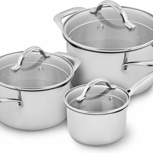 Scanpan - Pannenset - STS - 3-delig ( 1x Steelpan 16cm 1x kookpan 20cm 1x kookpan 24cm) Geschikt voor alle warmtebronnen ( inclusief inductie )