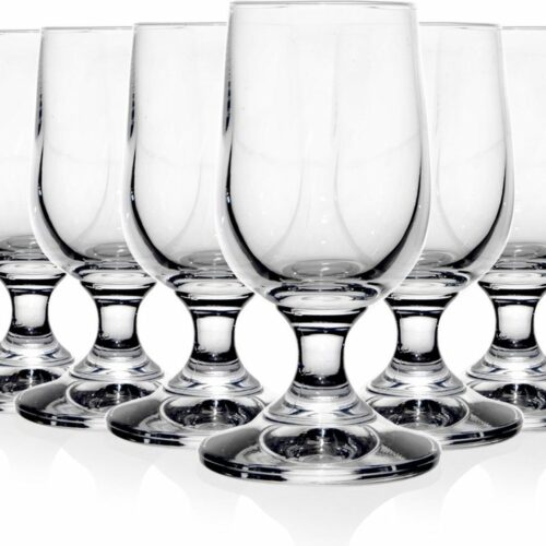 Shotglaasjes Glas op Voet 20 ml 6 stuks - Set - Shotglazen - Shotglas - Borrelglas