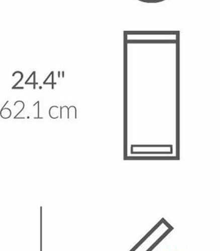 Simplehuman Afvalemmer - Slim - 45 l - Wit - RVS